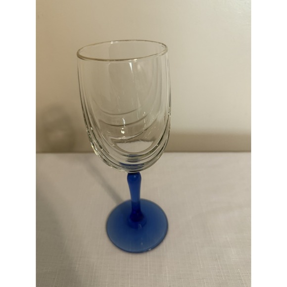 Lenox Other - Lenox Crystal Cobalt Blue Stemmed Dual Swag Draped Gold Rim 10 OZ Wine Glass NEW